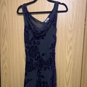 Stunning Royal Purple and Black Gown